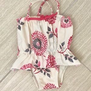 Baby Gap Floral One piece bathing suit 6-12 months